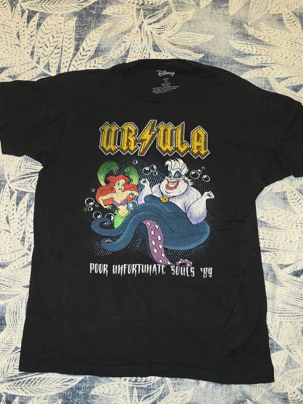 Disney Black Tee with Ursula, Ariel ACDC Lookalike
